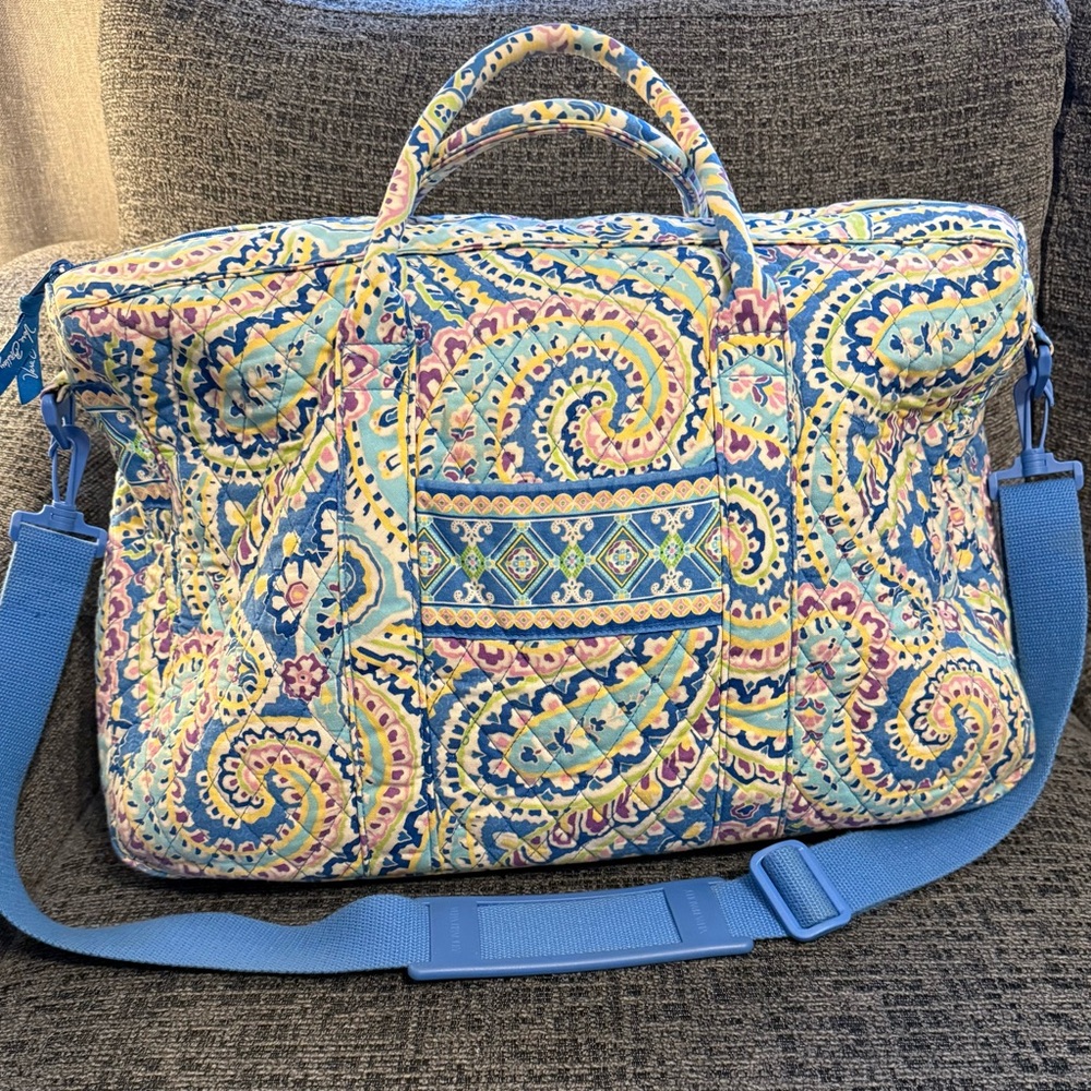 Vera Bradley large duffel bag in Capri Blue